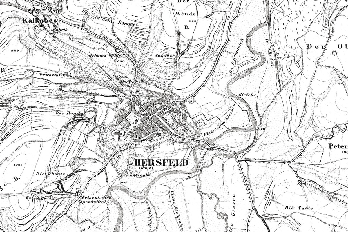 Bad Hersfeld and surroundings 1858.